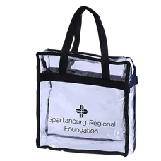Budget Custom Clear Tote Bag With Zipper