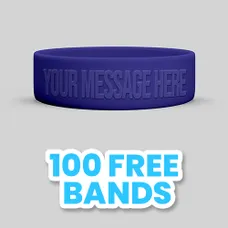 1 inch Embossed Wristband     