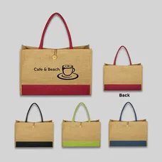 JUTE BOX TOTE BAG 