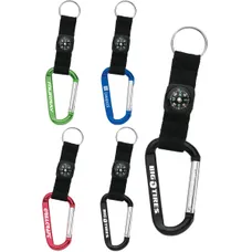 Carabiner Key Tag with Compass