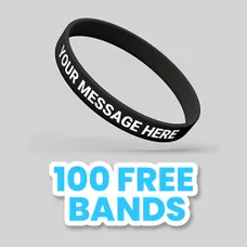 1/2 inch Debossed Color Filled Wristband 