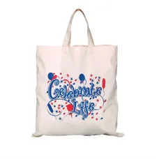 Natural color 21" handle shopping tote bag 