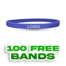 1/4 inch Debossed Color Filled Wristband       