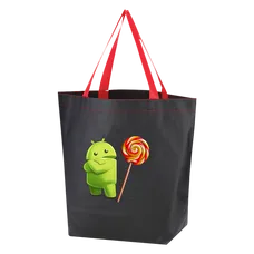 Budget Custom Non-Woven Leather Look Tote Bag