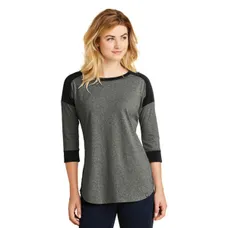 New Era Ladies Heritage Blend 3/4-Sleeve Baseball Raglan Tee - Dark/All