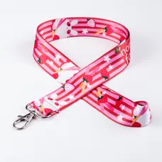 Custom Heat-Transferred Lanyard Keychain