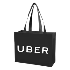 Non Woven Shopper Tote Bag With Hook & Loop Closure - BG