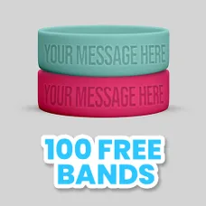 Debossed - 1 inch Wristband     