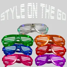 LED Flashing 80s Sunglasses 