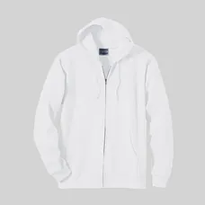 Hanes 10 oz. 90/10 Ultimate Cotton Full-Zip Hoodie - White/Neutral