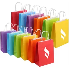 Colored Paper Gift Tote Bags