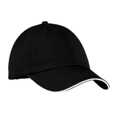 Port and Company Washed Twill Sandwich Bill Cap - Dark/All