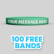 1/2 inch Color Filled Debossed Wristband     