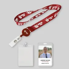 5/8" Polyester/Badge Reel/Metal Clip Lanyard Combo