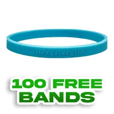 Debossed - 1/4 inch Wristband 