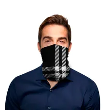 Black Plaid Polyester Gaiter