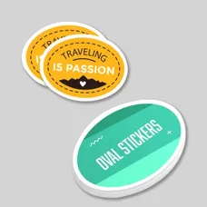 Oval Stickers-5"X3"
