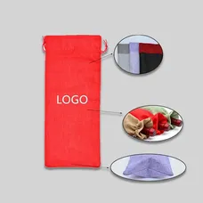 Wholesale Clear Jute Wine Bag with Drawstring Closure