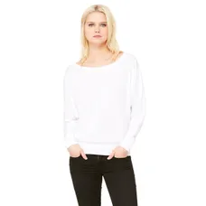 Bella Ladies' Flowy Long-Sleeve Off Shoulder T-Shirt