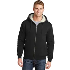 CornerStoneÂ® Heavyweight Sherpa-Lined Hooded Fleece Jacket