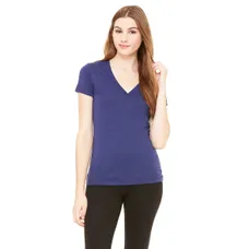 Bella Canvas Ladies' Triblend Short-Sleeve Deep V-Neck T-Shirt