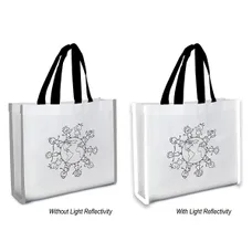 REFLECTIVE COLORING TOTE BAG WITH CRAYONS