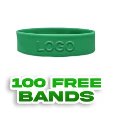 Embossed 3/4 inch Wristband     