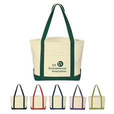 HEAVY COTTON CANVAS BOAT TOTE BAG 