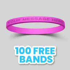 1/4 inch Debossed Wristband      