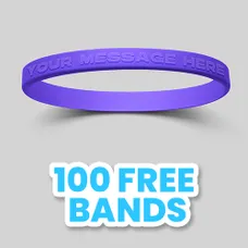 1/4 inch Embossed Wristband         