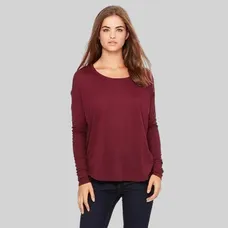 Bella Canvas Ladies' Flowy Long-Sleeve T-Shirt with 2x1 Sleeves