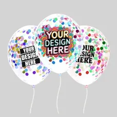12" Confetti Latex Balloons