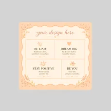 Picture Frame w/ 4 Message Magnets
