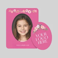 Oval Punch Out Picture Frame Magnets