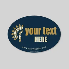 Small Oval Car Sign Magnet