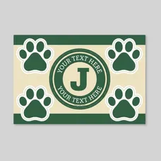 2 in1 Circle Car Magnet with 4 Paw Prints