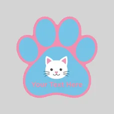 Paw Print Car Magnet 5.75 x 5.75