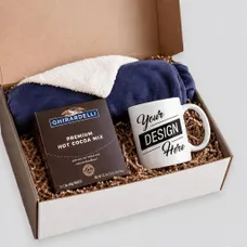 Cozy Gift Set – Sherpa Throw, Beanie & Cocoa