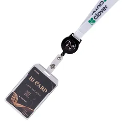 Custom Full Color Lanyard with ID Reels and Aluminum Badge Holders
