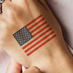 Custom USA Flag Temporary Tattoos
