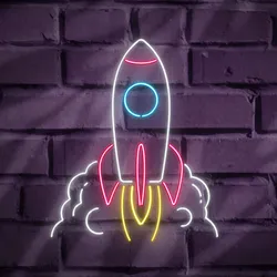 Custom Rocketship Neon Signs