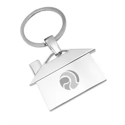 Custom House Shaped Metal Keychains