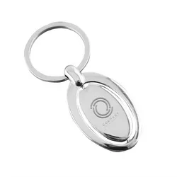 Custom Spinning Oval Metal Keychains