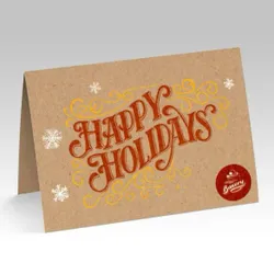 Custom 18PT Uncoated Brown Kraft Greeting Cards