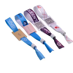 Custom Tag Satin Wristbands