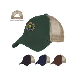 Custom Washed Cotton Mesh Back Trucker Cap