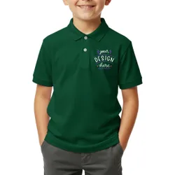 Hanes Youth 50/50 EcoSmart Jersey Knit Polo
