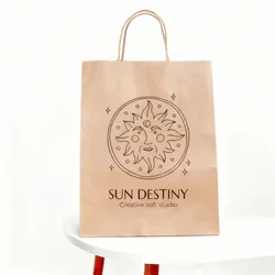 8 X 10 Inch Custom Twisted Handle Paper Shopping Bags