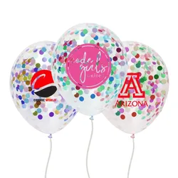 12" Confetti Latex Balloon