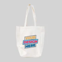 Full Side Gusset Cotton Tote Bags (Natural)